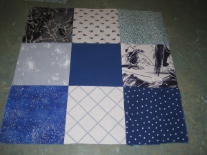 First squares sewn