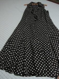 Black dress with white spots